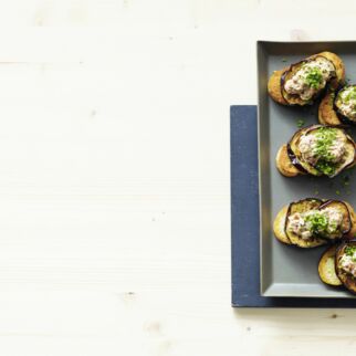 Auberginen-Thunfisch-Crostini Auberginen-Thunfisch-Crostini