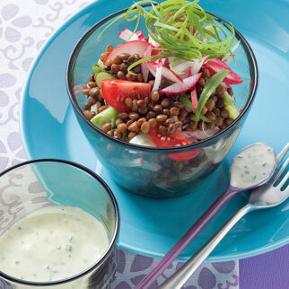 Linsensalat mit Radieschen Linsensalat mit Radieschen