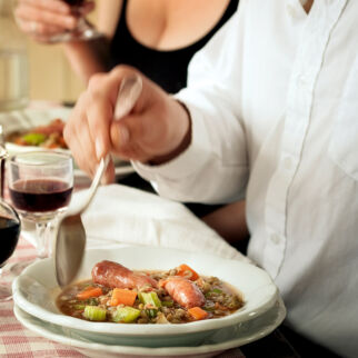 Italienischer Linseneintopf mit Salsicce Italienischer Linseneintopf mit Salsicce