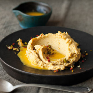 Safran-Orangen-Hummus Safran-Orangen-Hummus