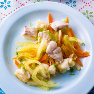 Seelachs auf Fenchelgemüse Seelachs auf Fenchelgemüse