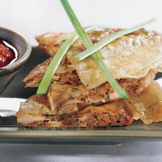 Reispapierfladen mit Dip Reispapierfladen mit Dip