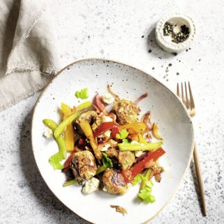 Paprika-Hackbällchen-Pfanne Paprika-Hackbällchen-Pfanne