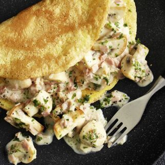 Omelett mit Champignonragout Omelett mit Champignonragout