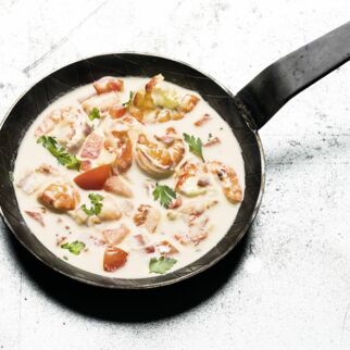 Garnelen-Weißwein-Sauce Garnelen-Weißwein-Sauce