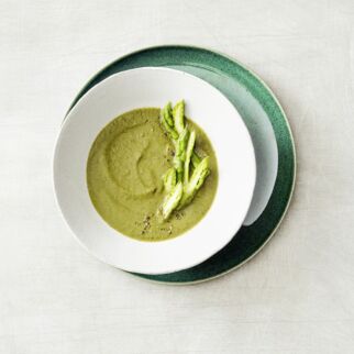 Lauch-Spargel-Suppe mit Pilzen Lauch-Spargel-Suppe mit Pilzen