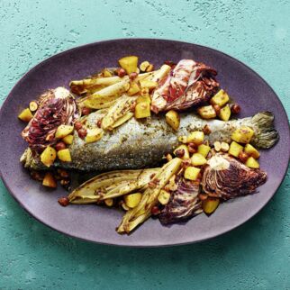 Forelle mit Grillsalat Forelle mit Grillsalat