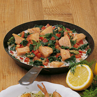 Lachs-Spinat-Pfanne Lachs-Spinat-Pfanne