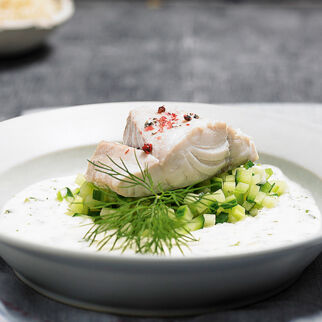 Fisch mit Gurkensauce Fisch mit Gurkensauce