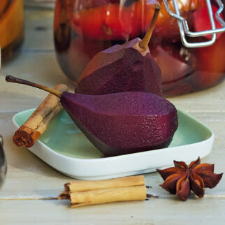 Süßsaure Birnen mit Rotweinessig Süßsaure Birnen mit Rotweinessig