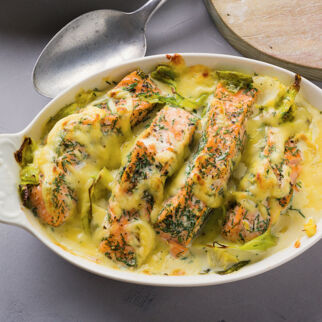 Lachs-Spitzkohl-Auflauf Lachs-Spitzkohl-Auflauf