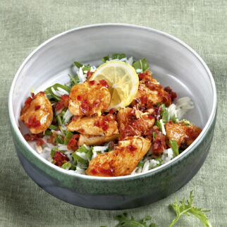 Zitronenhuhn mit Rucolareis Zitronenhuhn mit Rucolareis