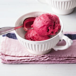 Blitzeis mit Himbeeren Blitzeis mit Himbeeren