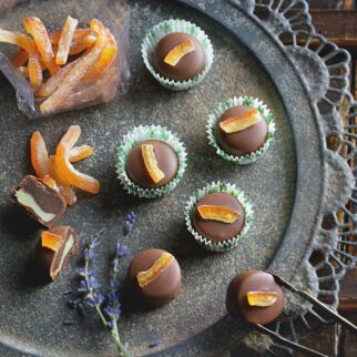 Lavendel-Orangen-Pralinen Lavendel-Orangen-Pralinen