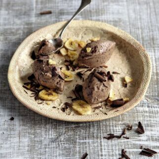 Bananeneis mit Schokosplittern Bananeneis mit Schokosplittern