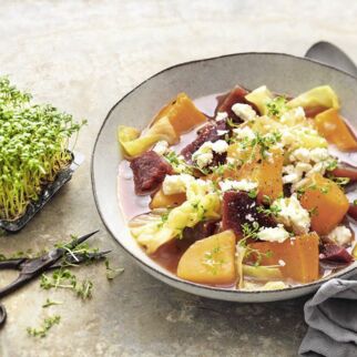 Rote-Bete-Eintopf mit Feta Rote-Bete-Eintopf mit Feta