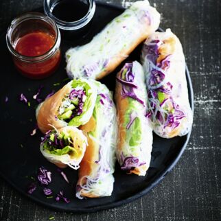 Sommerrollen mit Räucherlachs Sommerrollen mit Räucherlachs
