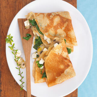 Buchweizencrêpes mit Gemüse Buchweizencrêpes mit Gemüse