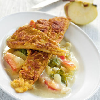 Curry-Fisch mit Apfel-Wirsing Curry-Fisch mit Apfel-Wirsing