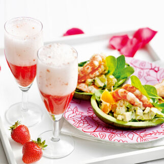 Fruchtiger Avocado-Garnelen-Cocktail Fruchtiger Avocado-Garnelen-Cocktail