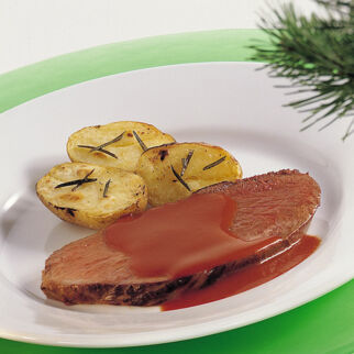 Gamskeule mit Hagebutten Gamskeule mit Hagebutten