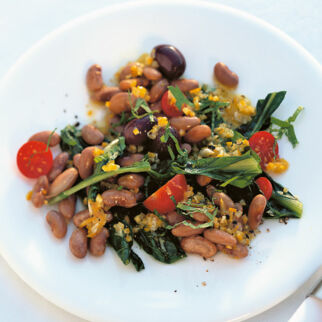 Löwenzahn mit Bohnen Löwenzahn mit Bohnen