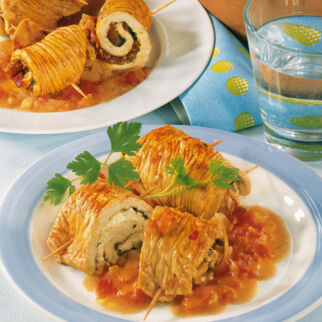 Gefüllte Putenröllchen Gefüllte Putenröllchen