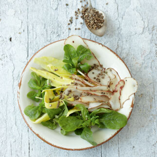 Wintersalat mit Topinambur Wintersalat mit Topinambur