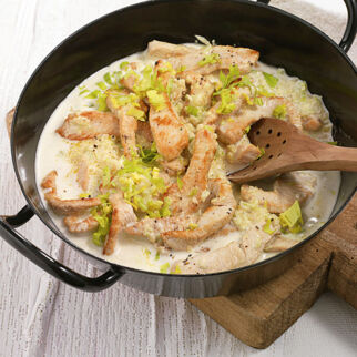 Putenstreifen in Selleriesahne Putenstreifen in Selleriesahne