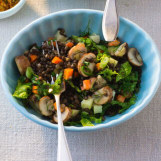 Linsensalat mit Pilzen Linsensalat mit Pilzen