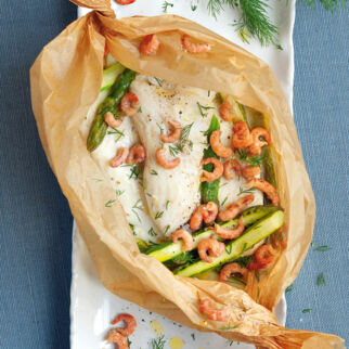 Spargel-Schollenfilet im Päckchen Spargel-Schollenfilet im Päckchen