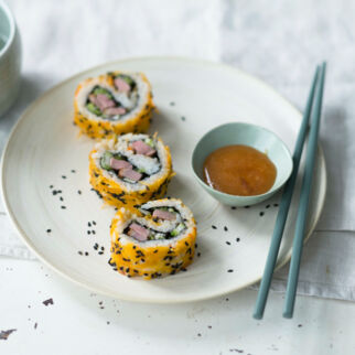 Ura-Maki mit Entenbrust Ura-Maki mit Entenbrust