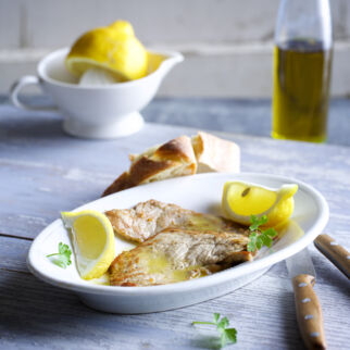 Kalbsschnitzel in Zitronensauce Kalbsschnitzel in Zitronensauce