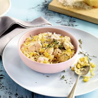 Nudel-Risotto mit Hähnchenfilet Nudel-Risotto mit Hähnchenfilet