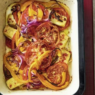 Griechischer-Tomaten-Tofu-Auflauf Griechischer-Tomaten-Tofu-Auflauf