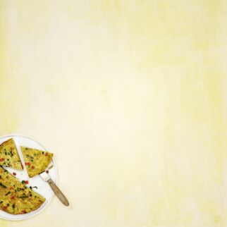 Bunte Nudelfrittata Bunte Nudelfrittata