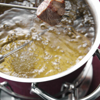 Frittiertes Fleischfondue Frittiertes Fleischfondue
