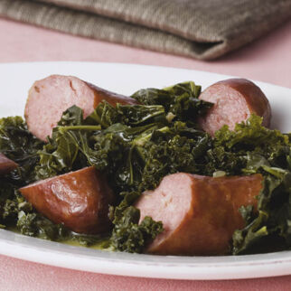 Grünkohl mit Karamellkartoffeln Grünkohl mit Karamellkartoffeln