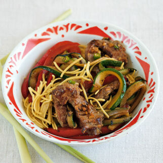 Nudel-Wok mit Rindfleisch Nudel-Wok mit Rindfleisch