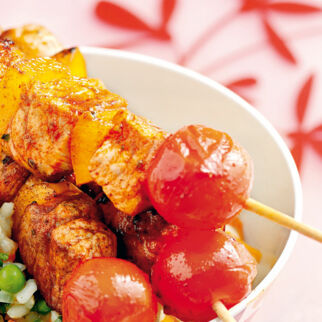 Schweinefleisch-Paprika-Spießchen Schweinefleisch-Paprika-Spießchen