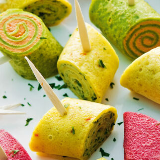 Safran-Crêpe-Röllchen Safran-Crêpe-Röllchen