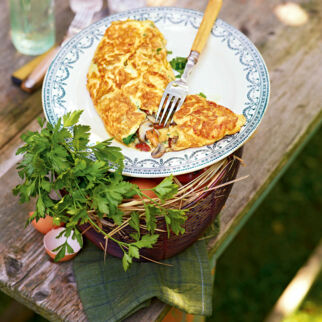 Omelett mit Pilzen Omelett mit Pilzen