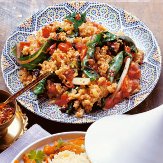 Bulgurpilaw mit Mangold Bulgurpilaw mit Mangold