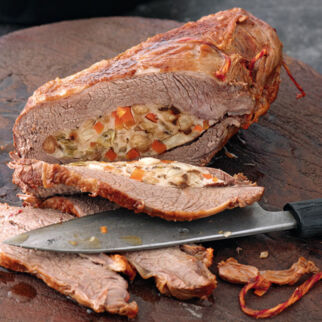 Gefüllter Kalbstafelspitz mit Morcheln Gefüllter Kalbstafelspitz mit Morcheln