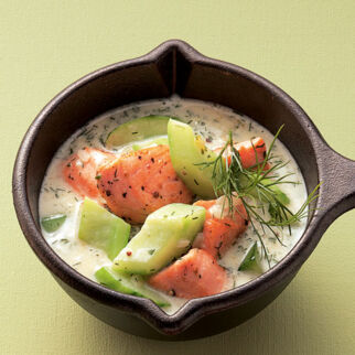 Lachs-Gurken-Pfanne Lachs-Gurken-Pfanne