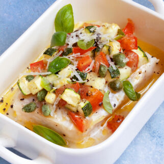 Fischgratin mit Zucchini und Käse Fischgratin mit Zucchini und Käse