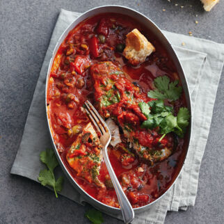 Schwertfisch mit Tomatensauce Schwertfisch mit Tomatensauce