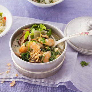 Garnelencurry mit Blumenkohlreis Garnelencurry mit Blumenkohlreis