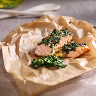 Chermoula mit Ofenlachs Chermoula mit Ofenlachs