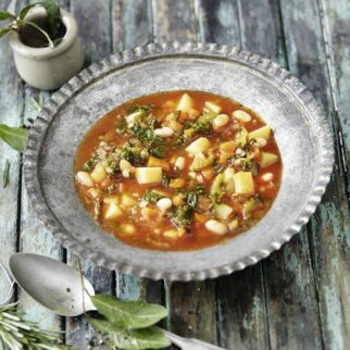 Minestrone mit Amarant und Bohnen Minestrone mit Amarant und Bohnen